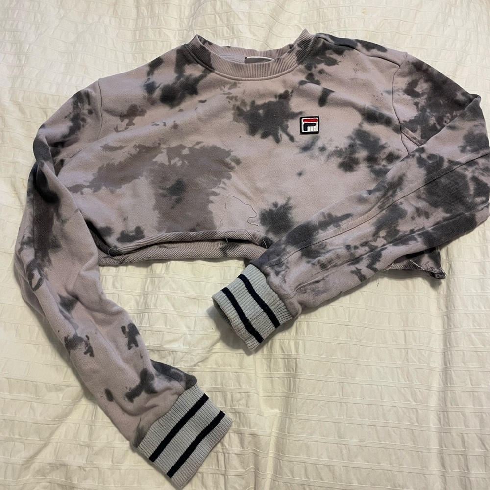 COPY - FILA cropped tie dye crewneck